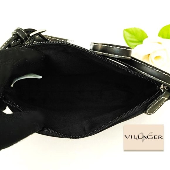 VILLAGER by Liz Claiborne Black Shoulder Bag Mini small Purse Cute little bag - Picture 5 of 10
